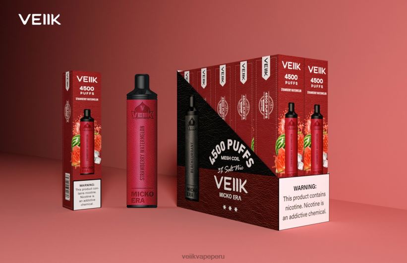 82ZJ821 sandia fresa VEIIK Micko Era 4500 inhalaciones desechables de 30 mg - VEIIK Vape Peru