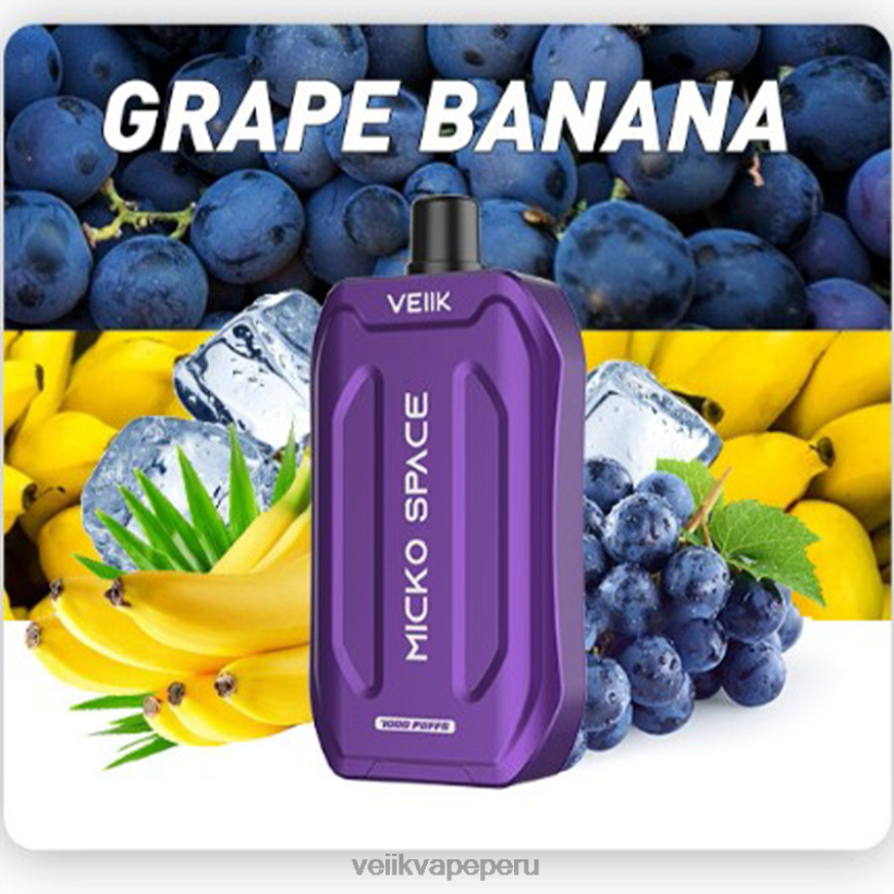 82ZJ8235 plátano uva VEIIK Micko Space vape desechable 7000 inhalaciones - VEIIK Vape Micko Q Peru