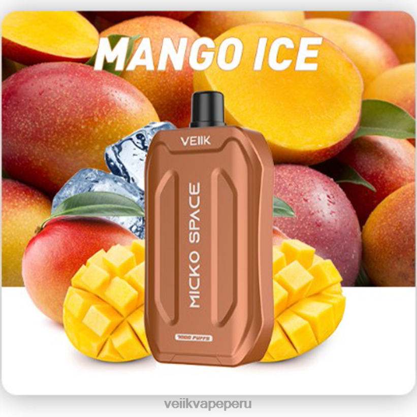 82ZJ8240 hielo de mango VEIIK Micko Space vape desechable 7000 inhalaciones - VEIIK Cracker Pod Peru