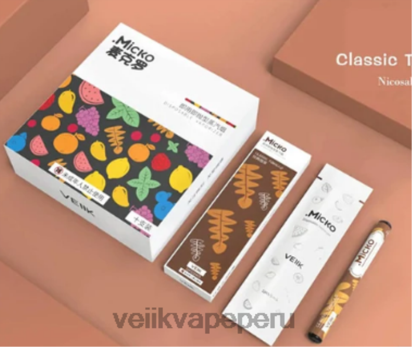 82ZJ8256 múltiples sabores VEIIK Micko Vape desechable 400 inhalaciones 310 mah 10 piezas - VEIIK Micko Q Peru